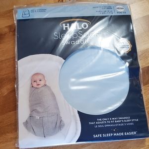 NEW HALO SleepSack Micro Fleece Swaddle Newborn-3 Mon Unisex Blue 6-12lbs